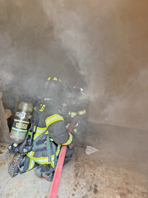 building ablaze
